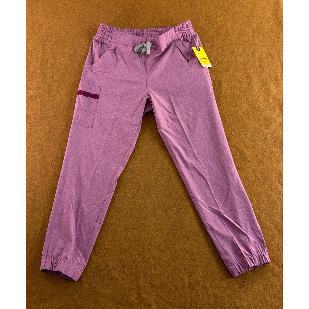 Wink Women Large Purple Renew Sustainable Jogger Scrub Pants 5234 NWT